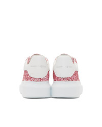 rosa Pailletten niedrige Sneakers von Alexander McQueen