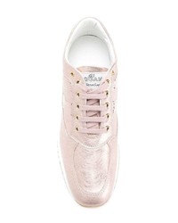 rosa Pailletten niedrige Sneakers von Hogan