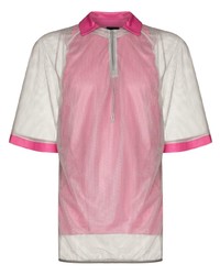 rosa Polohemd aus Netzstoff von Saul Nash