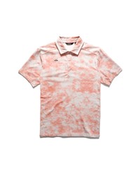 rosa Mit Batikmuster Polohemd