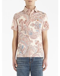 rosa Polohemd mit Paisley-Muster von Etro