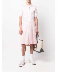 rosa Polohemd mit Vichy-Muster von Thom Browne