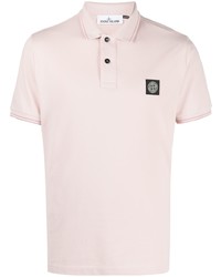 rosa Polohemd von Stone Island