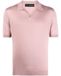 rosa Polohemd von Tagliatore