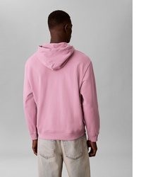 rosa Pullover mit einem Kapuze von Calvin Klein Jeans
