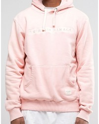 rosa Pullover mit einem Kapuze von Criminal Damage