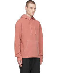 rosa Pullover mit einem Kapuze von John Elliott