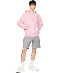 rosa Pullover mit einem Kapuze von AMI Alexandre Mattiussi