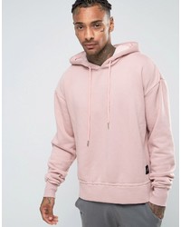 rosa Pullover mit einem Kapuze