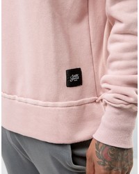 rosa Pullover mit einem Kapuze