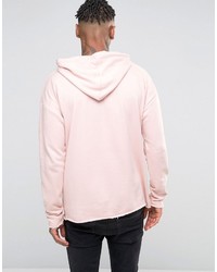 rosa Pullover mit einem Kapuze