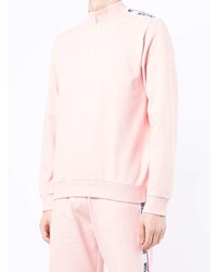 rosa Pullover mit einem Reißverschluss am Kragen von Moschino