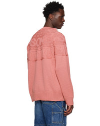 rosa Pullover mit einem Reißverschluß von Sacai