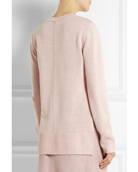 rosa Pullover mit einem Rundhalsausschnitt von ADAM by Adam Lippes