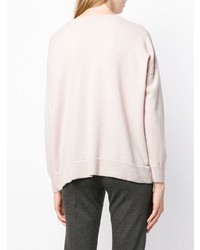 rosa Pullover mit einem Rundhalsausschnitt von Incentive! Cashmere