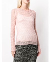 rosa Pullover mit einem Rundhalsausschnitt von Ermanno Scervino