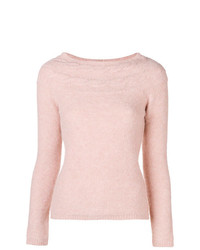 rosa Pullover mit einem Rundhalsausschnitt von Blugirl