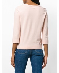 rosa Pullover mit einem Rundhalsausschnitt von Zanone