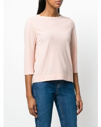 rosa Pullover mit einem Rundhalsausschnitt von Zanone