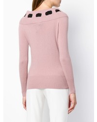 rosa Pullover mit einem Rundhalsausschnitt von Blumarine