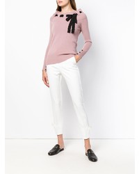 rosa Pullover mit einem Rundhalsausschnitt von Blumarine