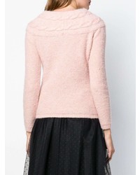 rosa Pullover mit einem Rundhalsausschnitt von Blugirl