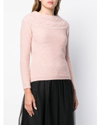 rosa Pullover mit einem Rundhalsausschnitt von Blugirl