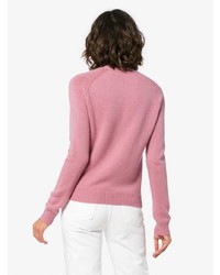 rosa Pullover mit einem Rundhalsausschnitt von Alexandra Golovanoff