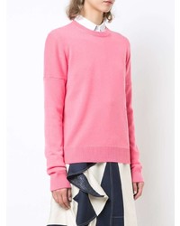 rosa Pullover mit einem Rundhalsausschnitt von Calvin Klein 205W39nyc