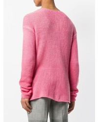 rosa Pullover mit einem Rundhalsausschnitt von Ermanno Scervino