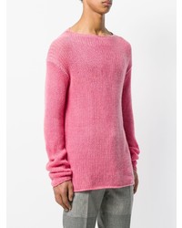 rosa Pullover mit einem Rundhalsausschnitt von Ermanno Scervino