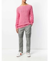 rosa Pullover mit einem Rundhalsausschnitt von Ermanno Scervino