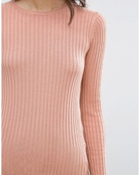 rosa Pullover mit einem Rundhalsausschnitt von Brave Soul