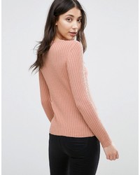 rosa Pullover mit einem Rundhalsausschnitt von Brave Soul