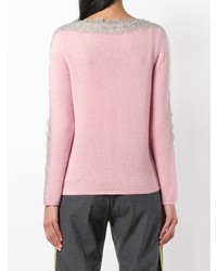 rosa Pullover mit einem Rundhalsausschnitt von Ermanno Scervino