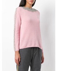 rosa Pullover mit einem Rundhalsausschnitt von Ermanno Scervino