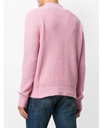 rosa Pullover mit einem Rundhalsausschnitt von MSGM