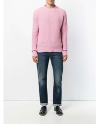 rosa Pullover mit einem Rundhalsausschnitt von MSGM