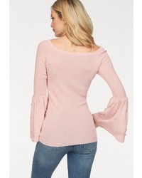 rosa Pullover mit einem Rundhalsausschnitt von Hailys