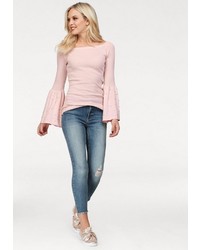 rosa Pullover mit einem Rundhalsausschnitt von Hailys