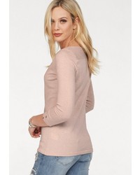 rosa Pullover mit einem Rundhalsausschnitt von Hailys