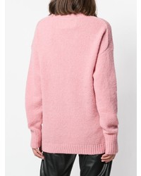 rosa Pullover mit einem Rundhalsausschnitt von Tibi