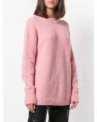 rosa Pullover mit einem Rundhalsausschnitt von Tibi