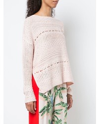 rosa Pullover mit einem Rundhalsausschnitt von Line The Label