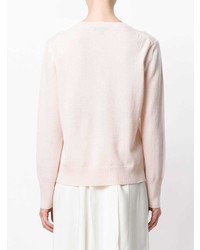 rosa Pullover mit einem Rundhalsausschnitt von Cashmere In Love