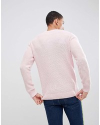 rosa Pullover mit einem Rundhalsausschnitt von Pull&Bear