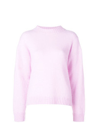 rosa Pullover mit einem Rundhalsausschnitt von Laneus