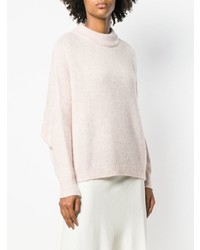 rosa Pullover mit einem Rundhalsausschnitt von Dusan