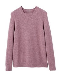 rosa Pullover mit einem Rundhalsausschnitt von Mango