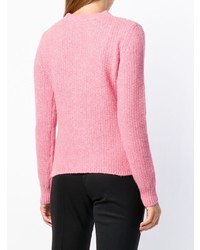 rosa Pullover mit einem Rundhalsausschnitt von Max Mara